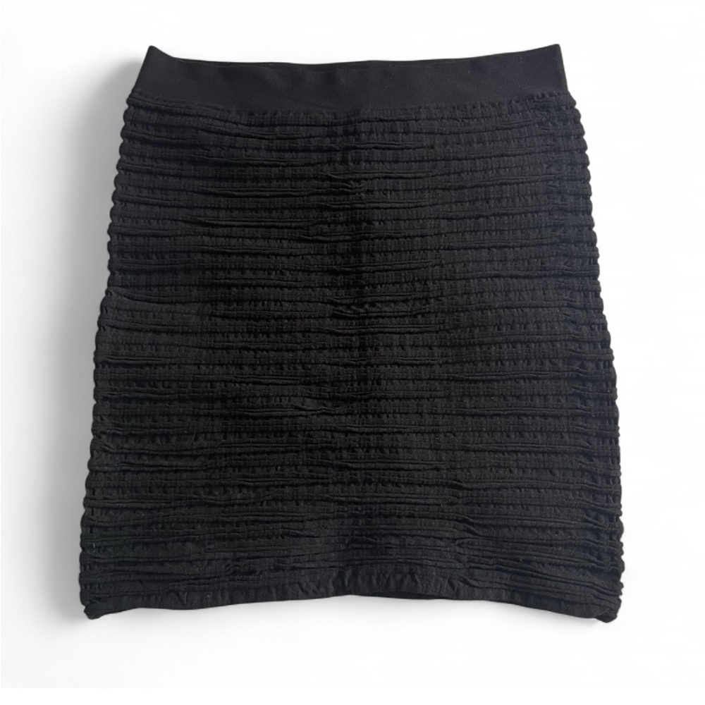 Black Textured Skirt